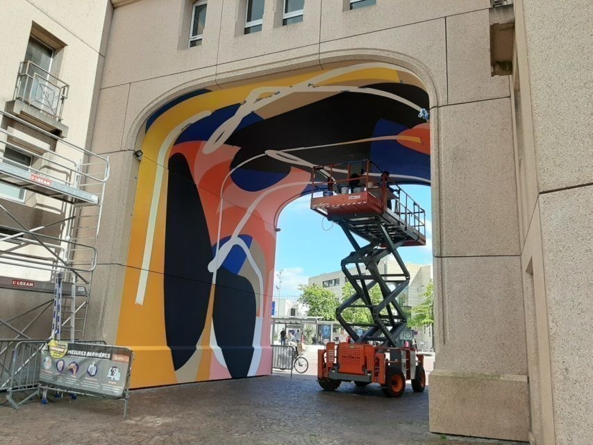 Fresque de Normandie Impressionnée place de Hanovre