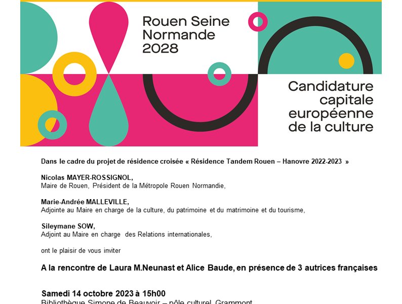 Rencontre littéraire avec Alice Baude et Laura M. Neumast le 14 octobre 2023